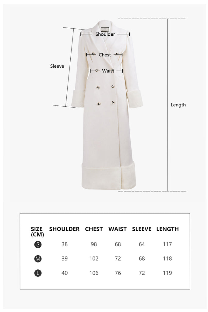 Woolen coat | Snow white coat | Commuter coat-coat-AEL Studio