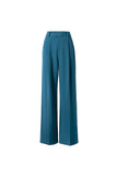 High waist slim trousers | Peacock blue trousers | Street trousers