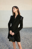 French dress | Black dress | Banquet suit dress-coat-AEL Studio