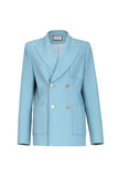 Double-breasted fashion jacket | Medium fashion coat | Casual fashion jacket-Tops-AEL Studio