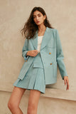 Double-breasted fashion jacket | Medium fashion coat | Casual fashion jacket-Tops-AEL Studio