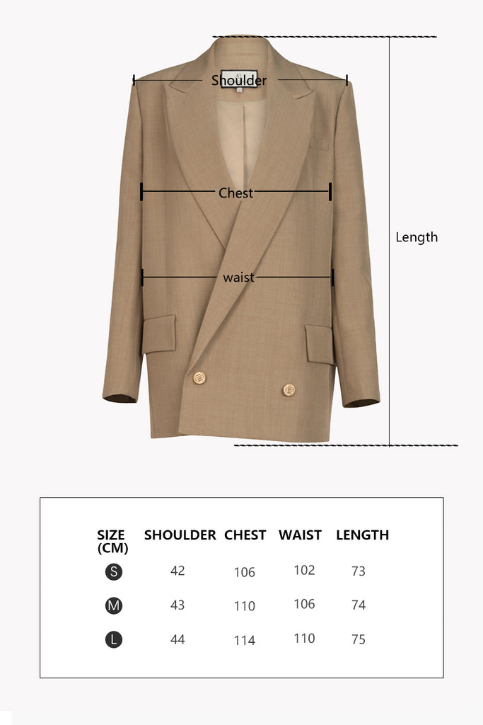 Single button blazer | Loose coat top | Street shot coat-Tops-AEL Studio