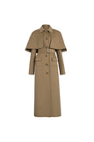 Double-sided woolen coat | Light khaki reversible coat | Banquet single-breasted coat