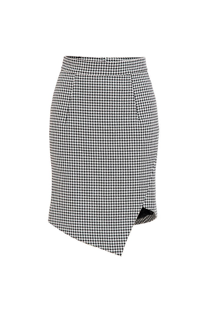 Irregular plaid skirt | Houndstooth skirt | Vacation skirt-Bottoms-AEL Studio