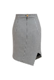 Irregular plaid skirt | Houndstooth skirt | Vacation skirt-Bottoms-AEL Studio