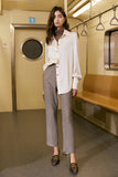 Design niche shirt | Silk blouse inside | Casual silk top-Tops-AEL Studio