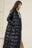 Modern fashion down jacket | Mid-length waist down jacket | Black tunic down jacket-coat-AEL Studio