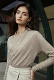 Design cashmere sweater | Mocha light brown knitted top | Commuter knit top-Tops-AEL Studio