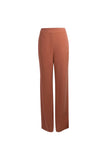 High waist wide leg pants | Coral Orange Pants | Street wide leg pants-Bottoms-AEL Studio