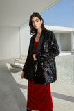 Sequined blazer | Little black dress | Banquet suit jacket-coat-AEL Studio
