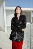 Sequined blazer | Little black dress | Banquet suit jacket-coat-AEL Studio