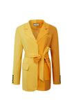 Waist suit jacket | Yellow suit jacket | Street style suit jacket