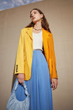 Waist suit jacket | Yellow suit jacket | Street style suit jacket-coat-AEL Studio