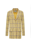 Sexy suit | Yellow plaid suit | Street shot suit-coat-AEL Studio