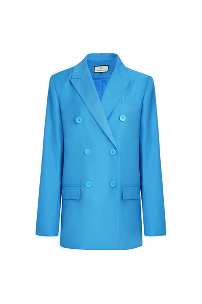 Thin blazer | Prussian blue blazer | Street style suit jacket – AEL Studio