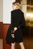 French dress | Retro long sleeve dress | Banquet little black dress