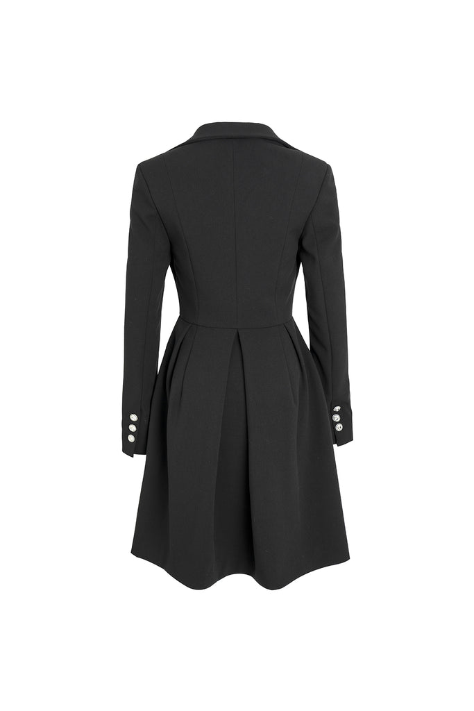 French dress | Retro long sleeve dress | Banquet little black dress