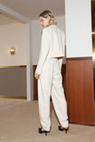 Simple suit | Two-piece wide-leg pants | Street shot suit suit