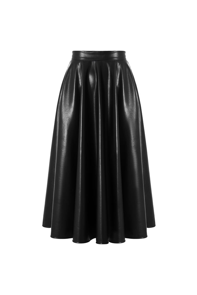 High waist umbrella skirt | Hepburn style black skirt | Commuter skirt