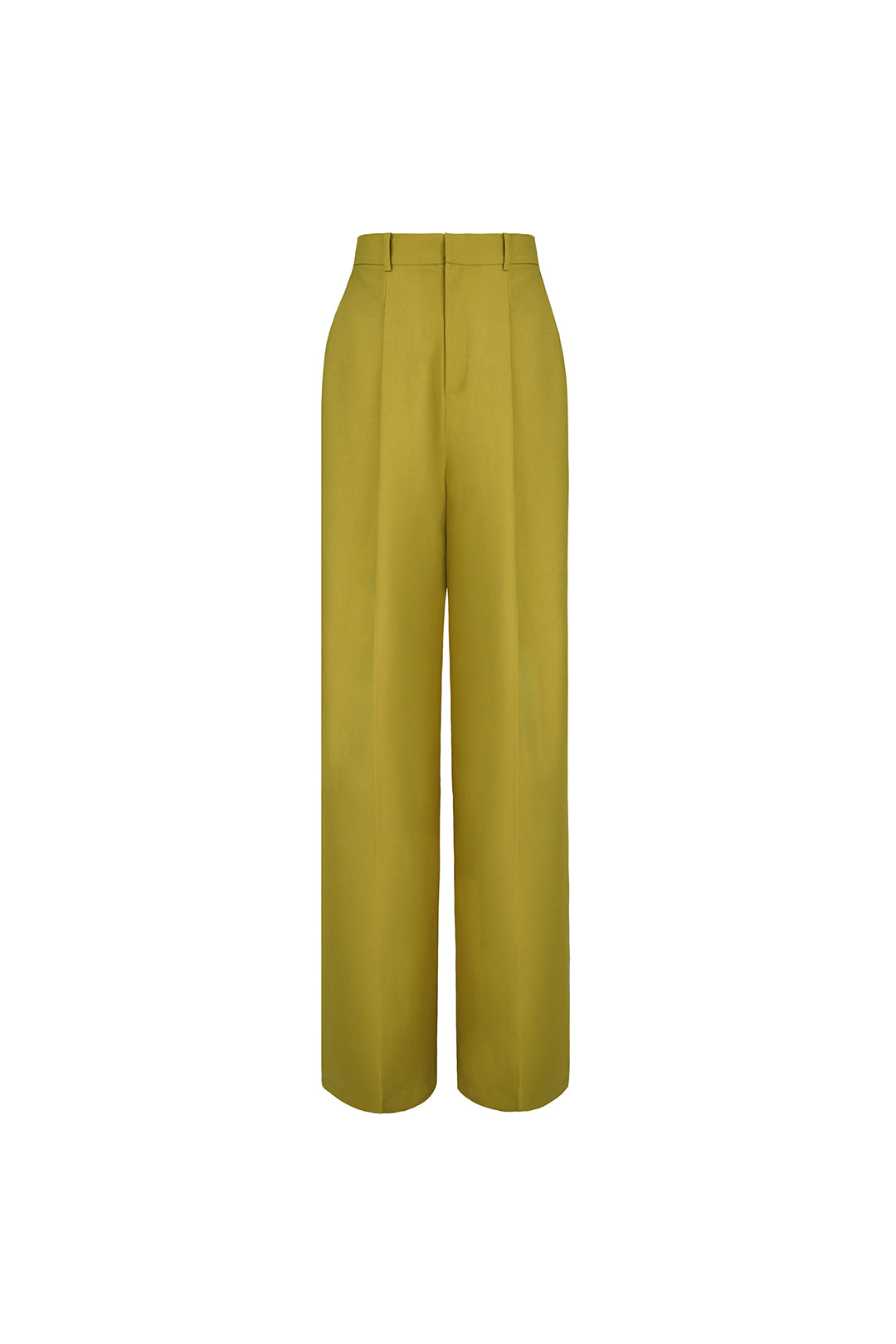 High waist wide leg pants | Mustard yellow trousers